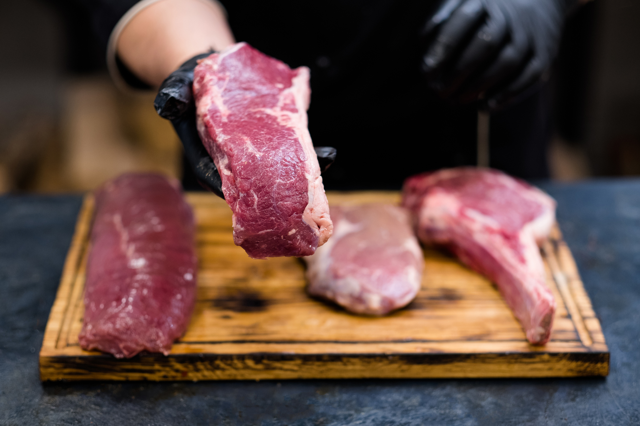 butcher shop fresh cuts raw beef